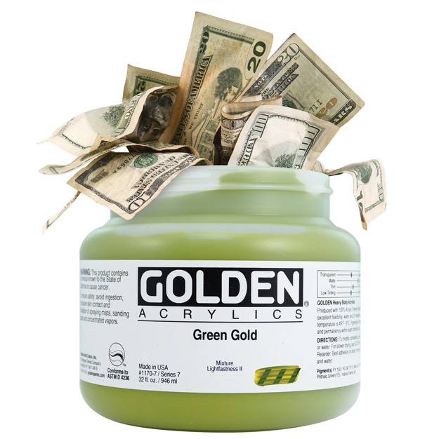 save with larger size golden acrylic colors