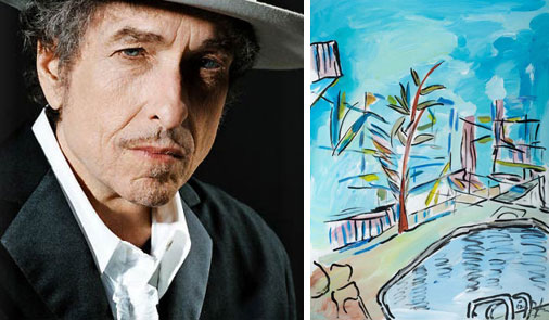 Musician Bob Dylan also paints a wide variety of subjects.