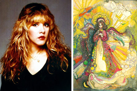 Songstress Stevie Nicks creates dreamlike paintings full of color and detail.