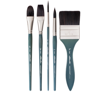 Mimik Synthetic Squirrel Hair Watercolor Brushes