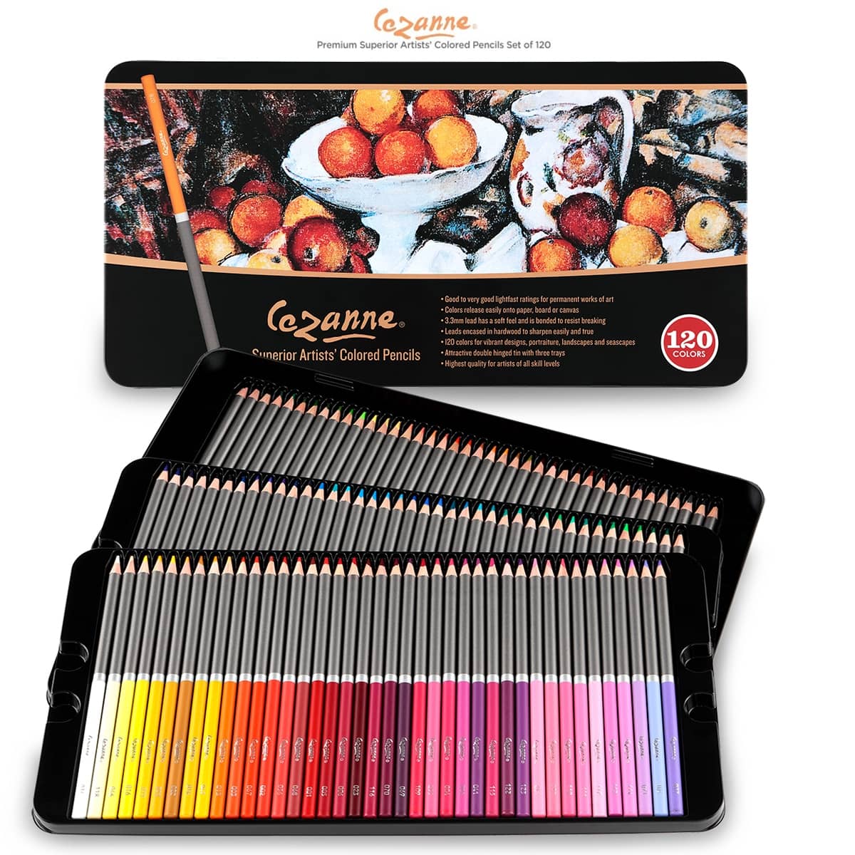 Cezanne Premium Colored Pencils Tin Set Of 120