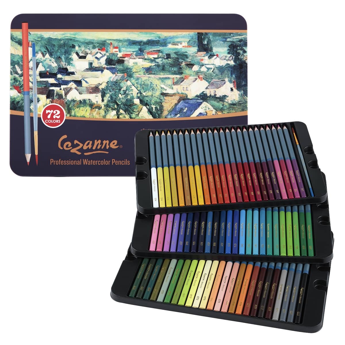 Cezanne Premium Watercolor Pencil Tin Set of 72
