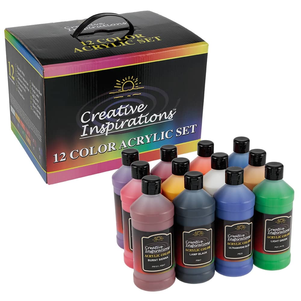  Acrylic Color Studio & School Value Pack of 12