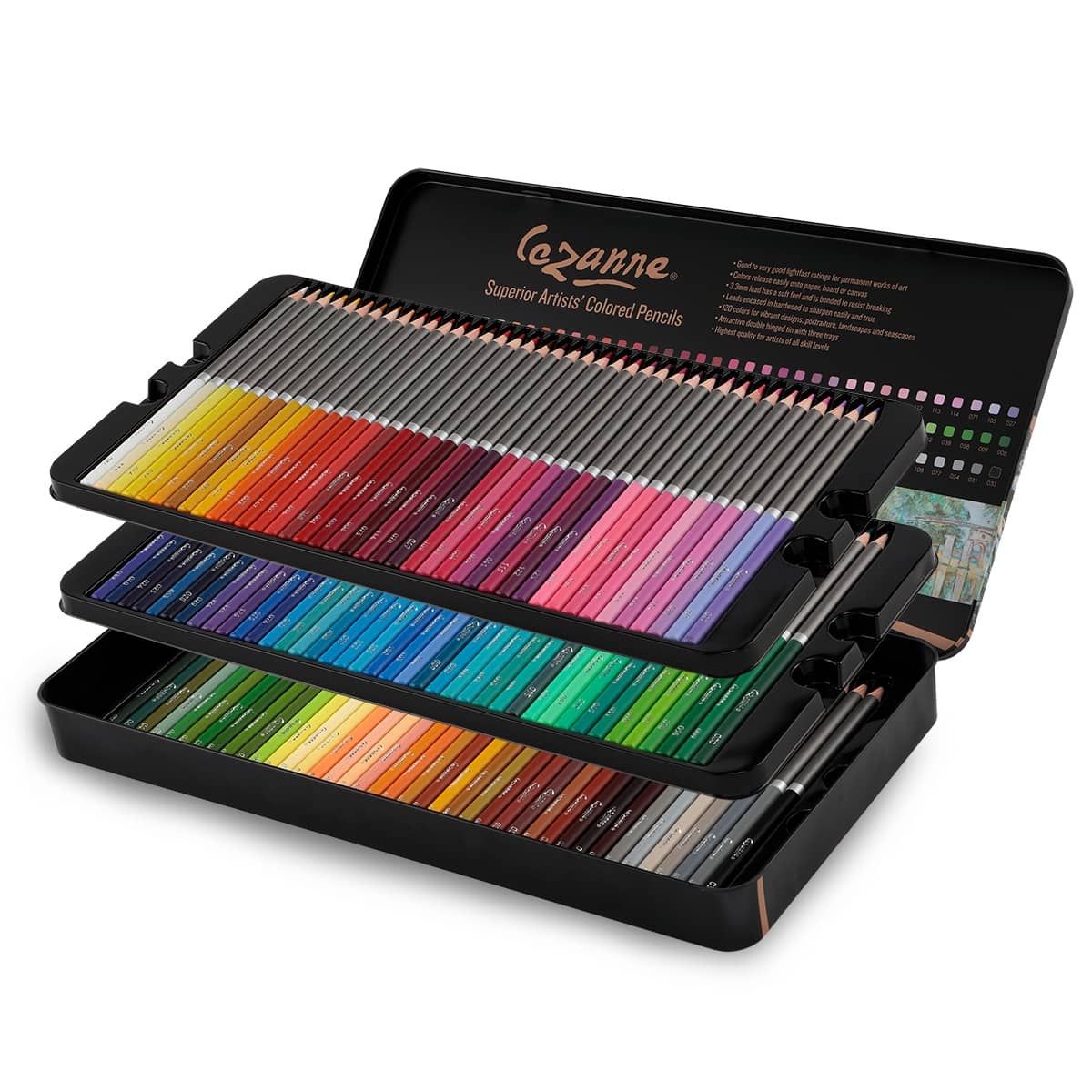 Cezanne Professional Colored Pencils Set, 120 (3.3mm, Wax-based)