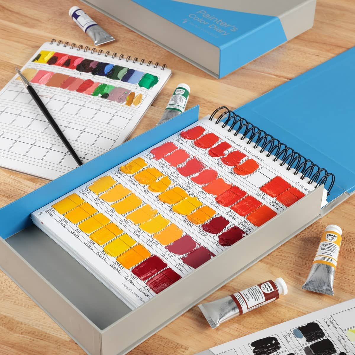 Painter's Color Diary 9x12 Oils & Acrylics Pad with Binder Box