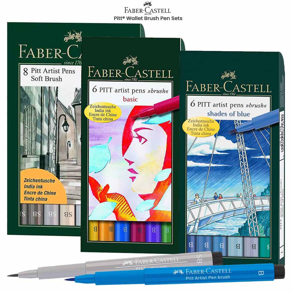 Faber-Castell Pitt Brush Pen Wallet Sets
