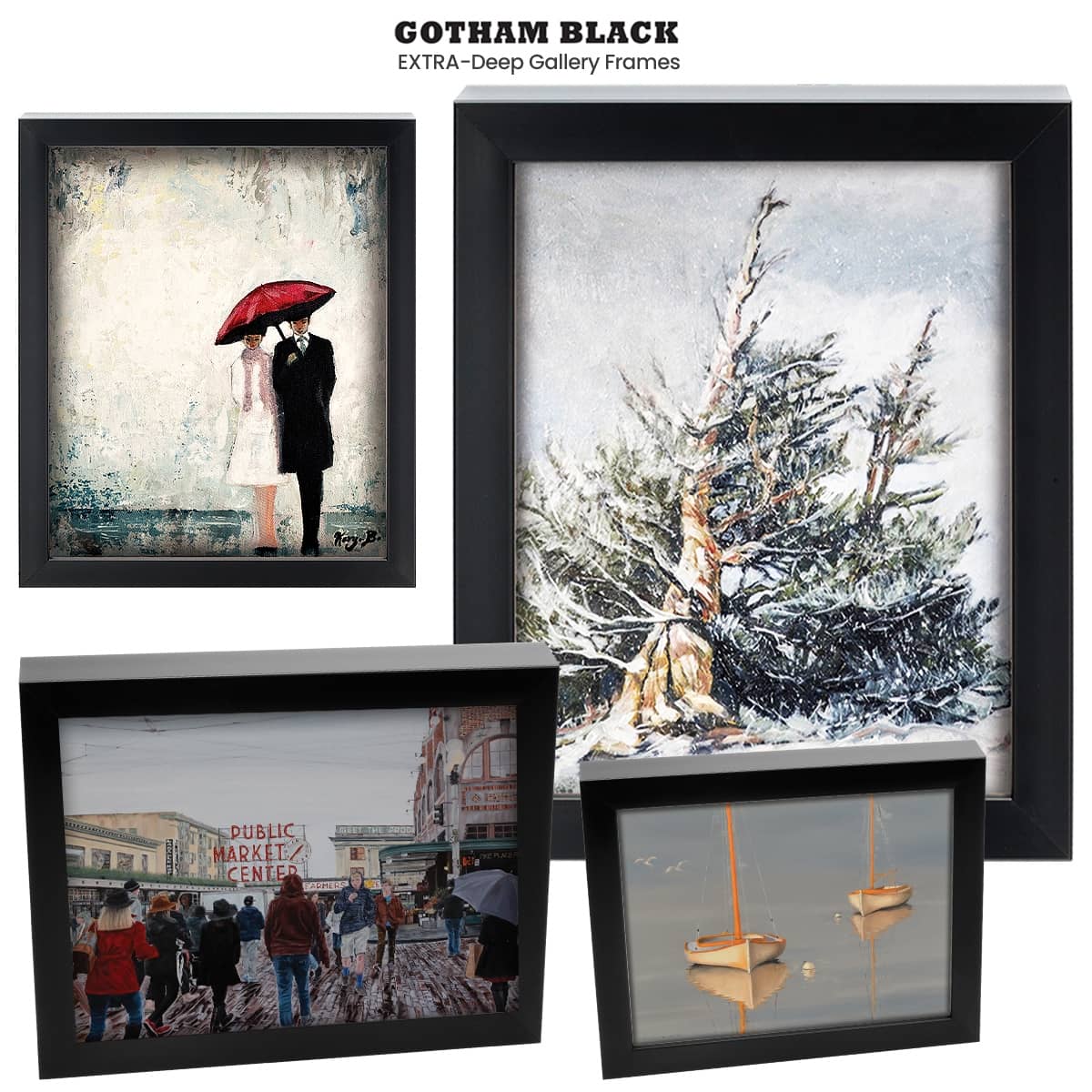 Gotham Black Extra Deep Gallery Frames