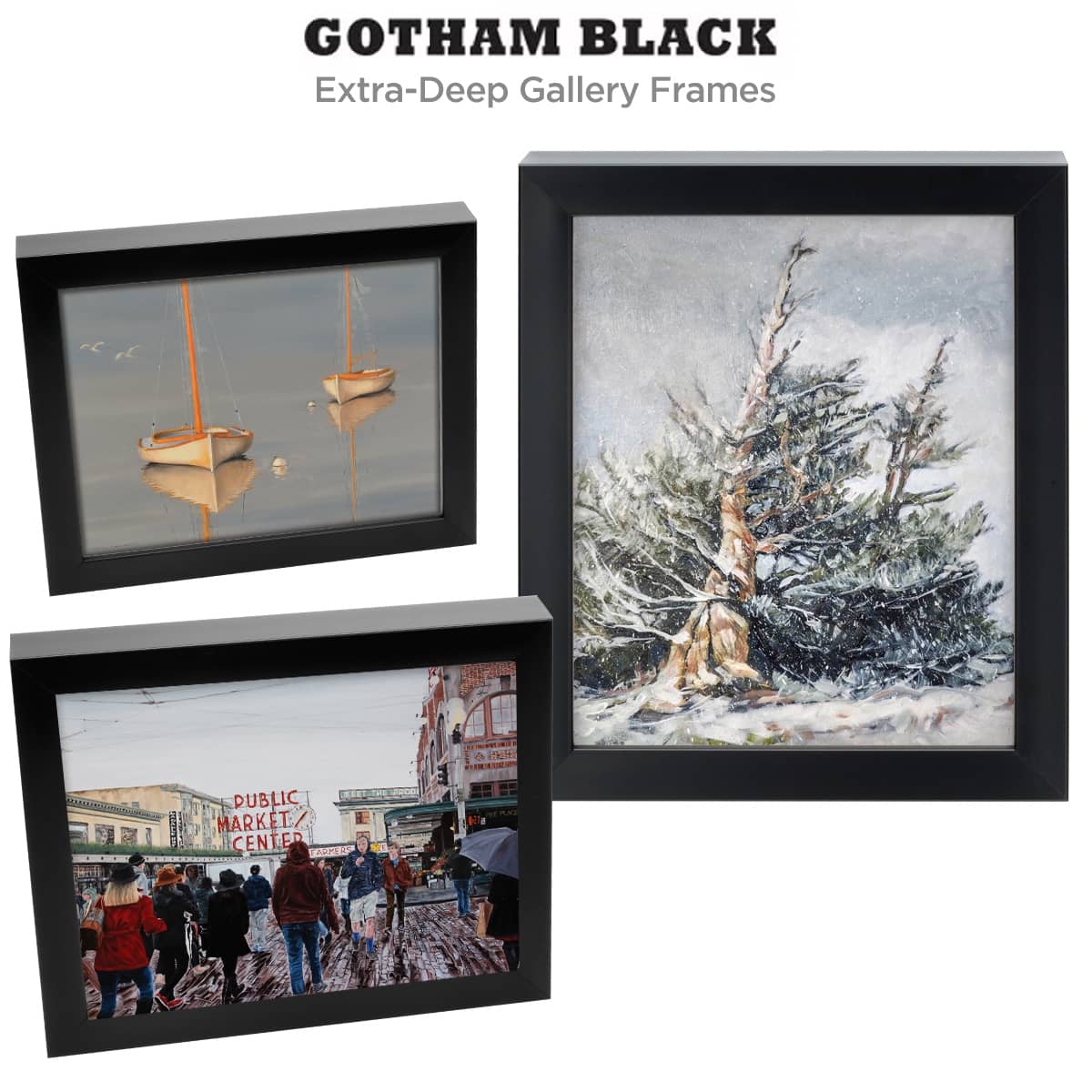 Gotham Black Gallery Frames Extra Deep