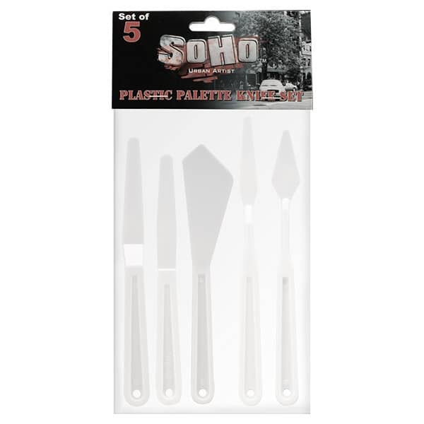 SoHo Urban Artist Acrylic Plastic Palette Knife - Set of 5