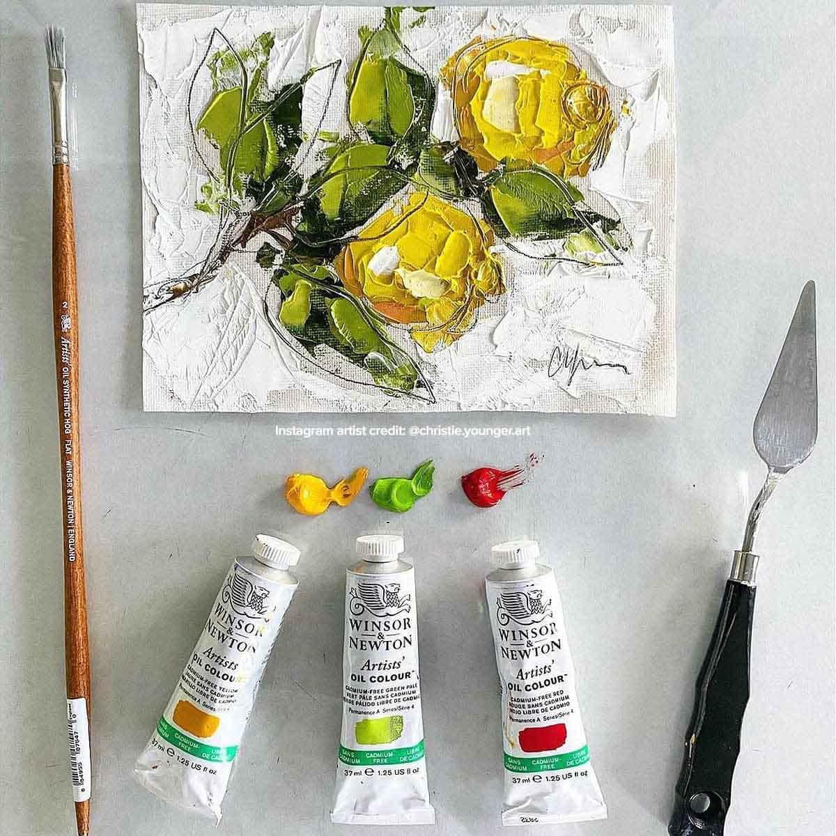 Winsor & Newton Artists' Oil Colors in use