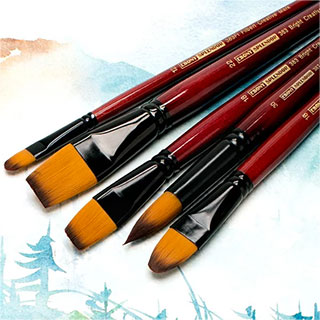 Creative Mark Ebony Splendor Long-Handled Brushes