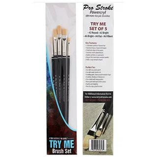 Try Me Set of Powercryl Long Handle Brush Set of 5