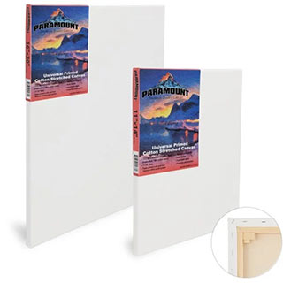 Paramount 11/16 Professional Cotton Stretched Canvas Box of 6