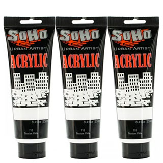 SoHo Artist Heavy Body Acrylic 3 Pack of 250 ml tubes