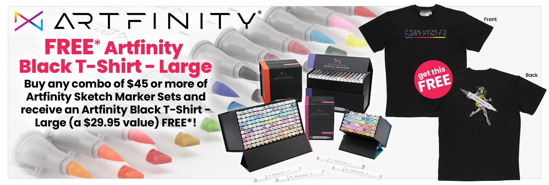 FREE OFFER with purchase of Artfinity Sketch Markers & Sets