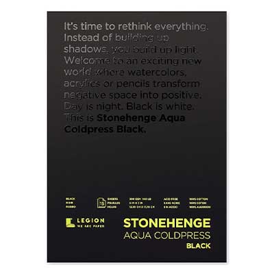 Stonehenge Aqua Black 140lb 5 x 7 Coldpress Pad