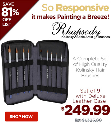 Rhapsody Kolinsky Sable Professional Brush Set of 9 with Case