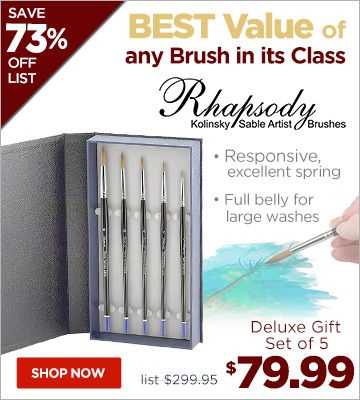 Rhapsody Kolinsky Sable Brushes Gift Set of 5