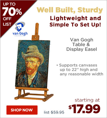Van Gogh Wood Table & Display Easel- Beechwood