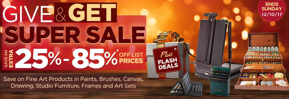 Give & Get Weekend Super Sale - Up to 85% Off on Fine Art Supplies