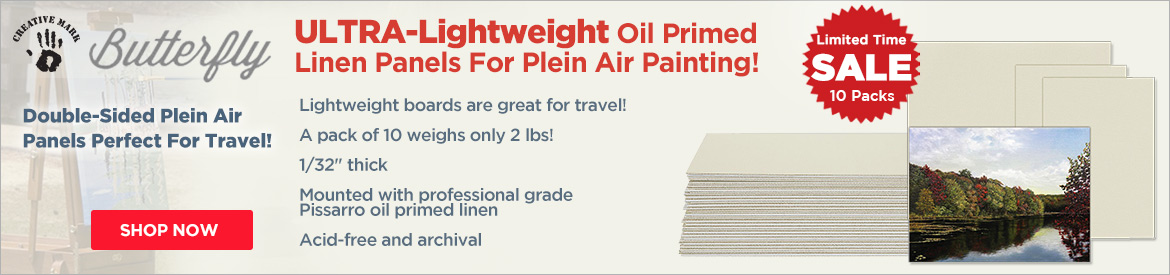 Plein Air Butterfly Ultra-Lightweight Oil Primed Linen Panels