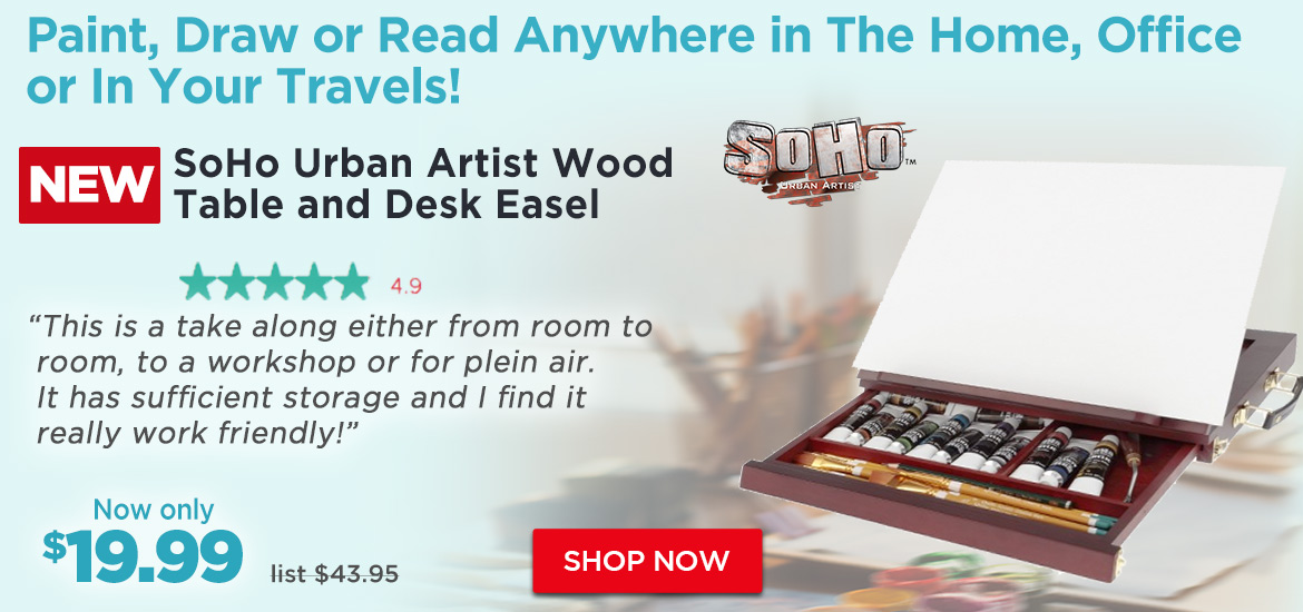 SoHo Urban Artist Wood Table and Desk Easel 