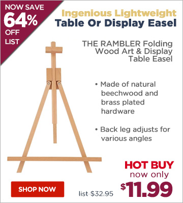 Rambler table and display easel
