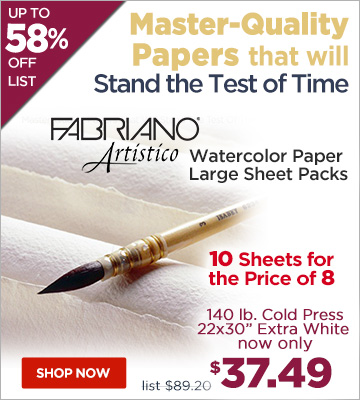 Fabriano Artistico Watercolor Paper Large Sheet Packs