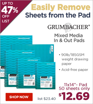  Grumbacher Mixed Media In & Out Pads