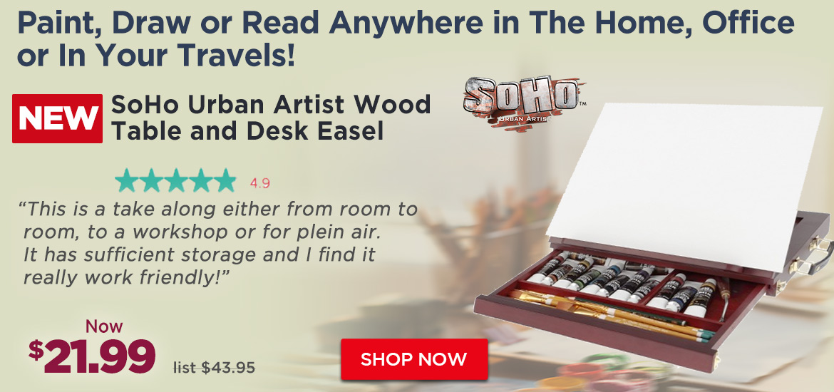 SoHo Urban Artist Wood Table and Desk Easel 