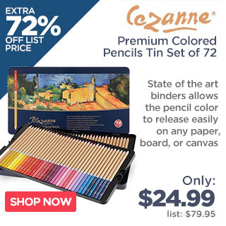 Cezanne Premium Colored Pencils Tin Set of 72