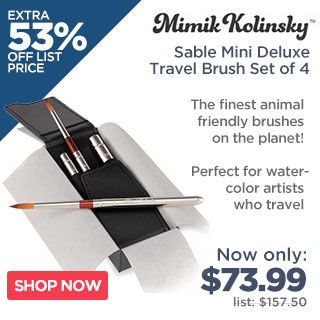 Mimik Kolinsky Sable Mini Deluxe Travel Brush Set of 4