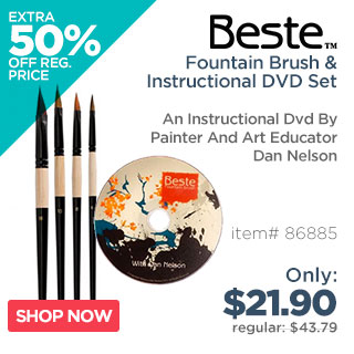 Beste Fountain Brush & Instructional DVD Set