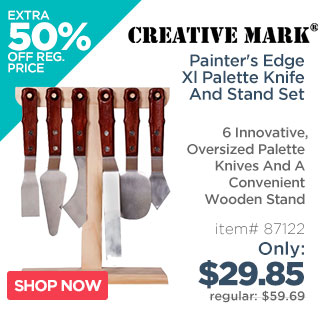 Creative Mark Painter's Edge Xl Palette Knife And Stand Set