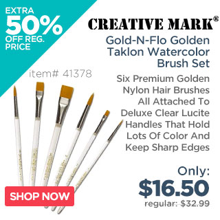 Gold-N-Flo Golden Taklon Watercolor Brush Set