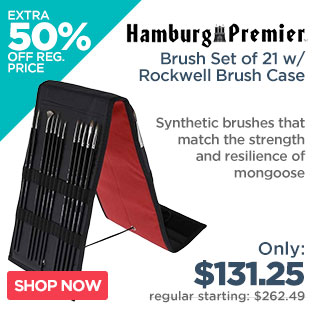 Hamburg brush set with easel case