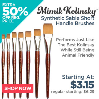 Mimik Kolinsky Synthetic Sable Short Handle Brushes And Sets