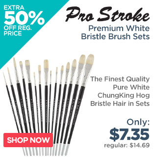 Creative Mark Pro Stroke Premium White Bristle Brush Sets