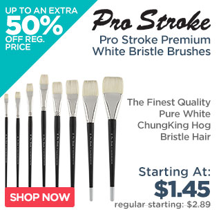 Pro Stroke Premium White Bristle Brushes By Creative Mark