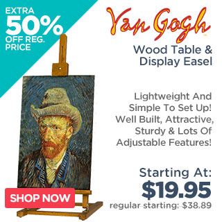 Creative Mark Van Gogh Wood Table & Display Easel