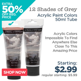 12 Shades Of Grey Acrylic Paint Colors & Set Of 12