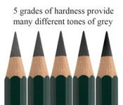 5 shades of grey jumbo pencils