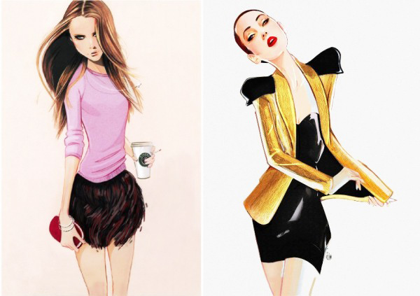 gouache paint used in fashion design