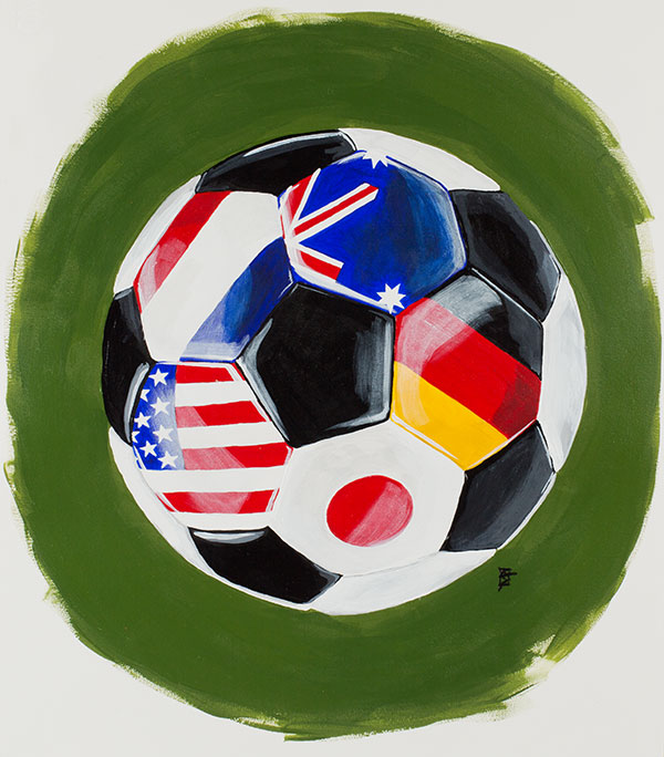 painting of FIFA 2014 World Cup