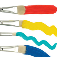 What are the different styles of brushes for art?