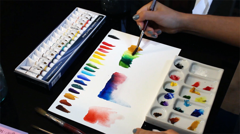 Mixing Turner Watercolors using 18 color set