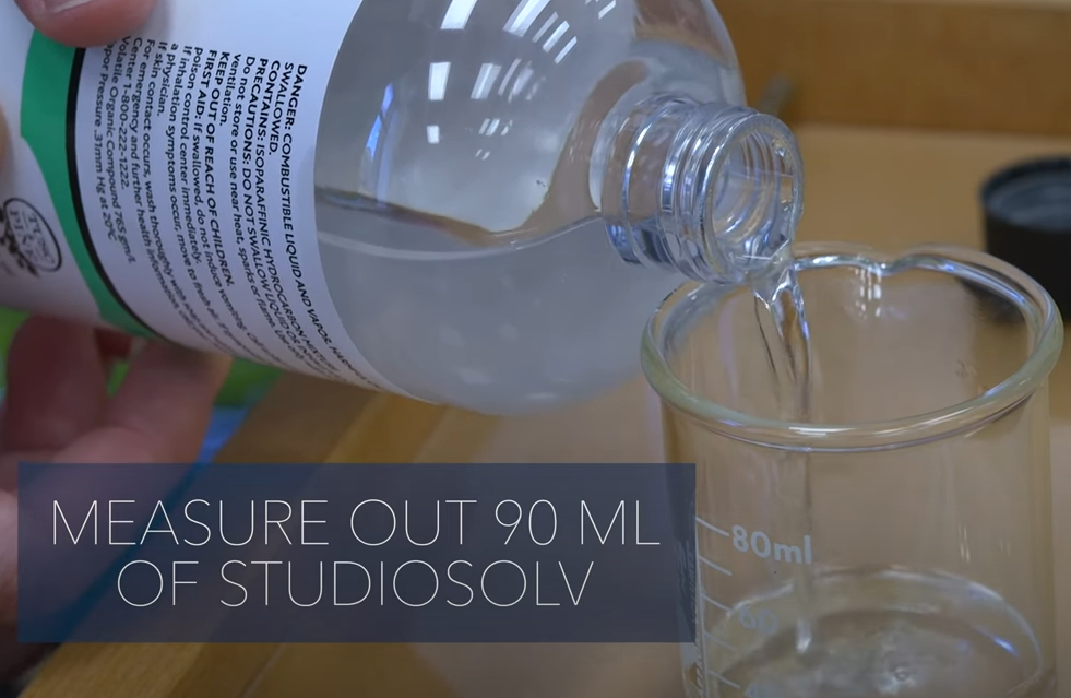 Measure Out 90ml of StudioSolv into your measuring Cup