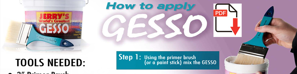 Steps to apply gesso to canvas and the tools needed