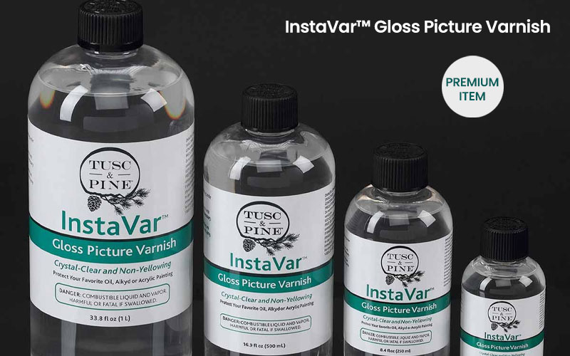 InstaVar™ Gloss Picture Varnish, Crystal-clear, non-yellowing, and nearly odorless