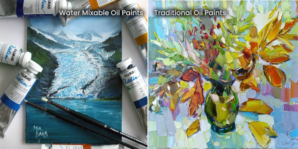 water mixable oils compared to oil paints